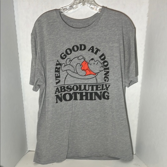 Disney Gray Short Sleeve Tee with Humorous Graphic - Picture 1 of 9